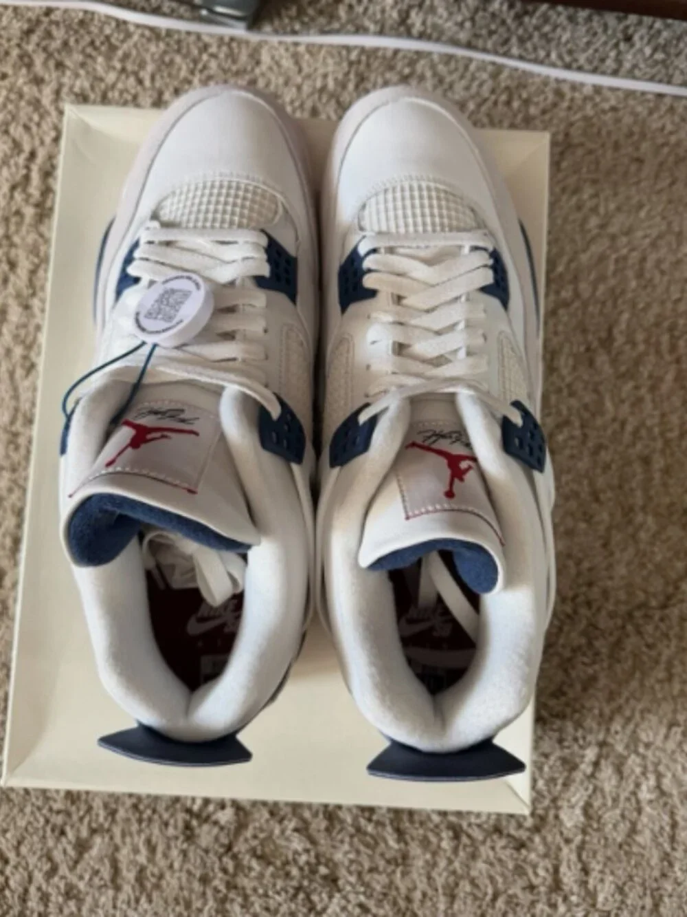 AIR JORDAN 4 RETRO SP WHITE NAVY BRAND NEW